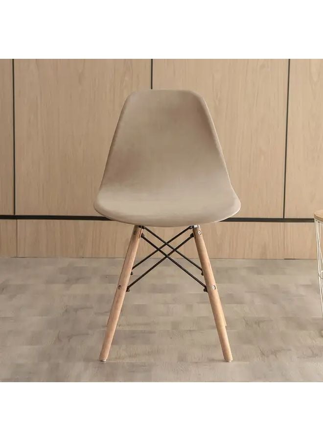 6 Pieces Modern Elastic Chair Covers Golden Yellow Easy Clean Snug Fit - Image 4